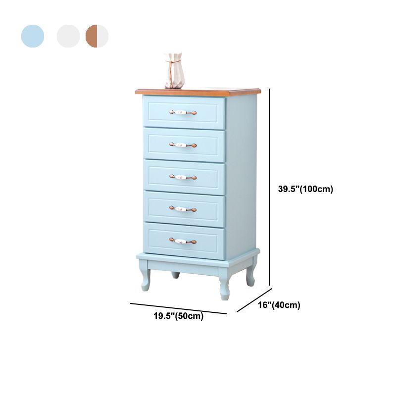 Modern Style Wooden Chest Bedside Storage Chest with Ceramic Handle