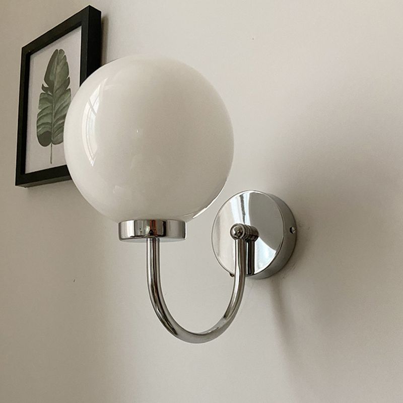 Modern Wall Light Fixture Household Wall Light Sconce with Glass Shade for Bedroom
