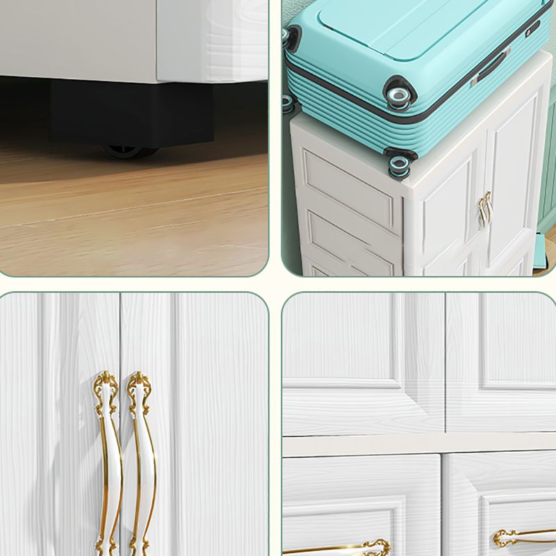 Modern Chest Scandinavian Nursery Dresser Plastic Kids Nightstand , 14.04 Inch Width