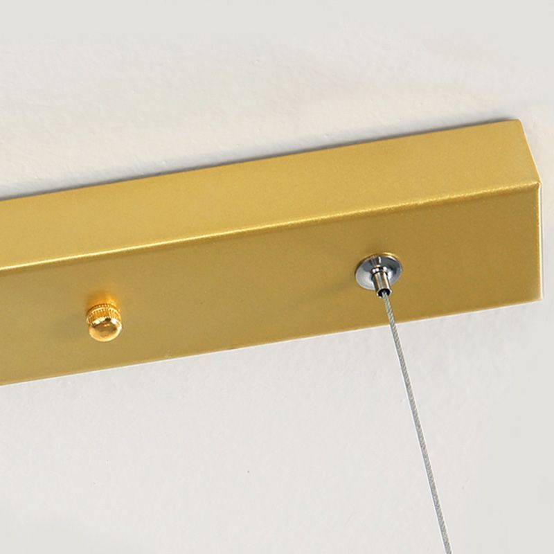 Accesorios de iluminación de isla lineal contemporánea metal de metal de 2 luces de iluminación