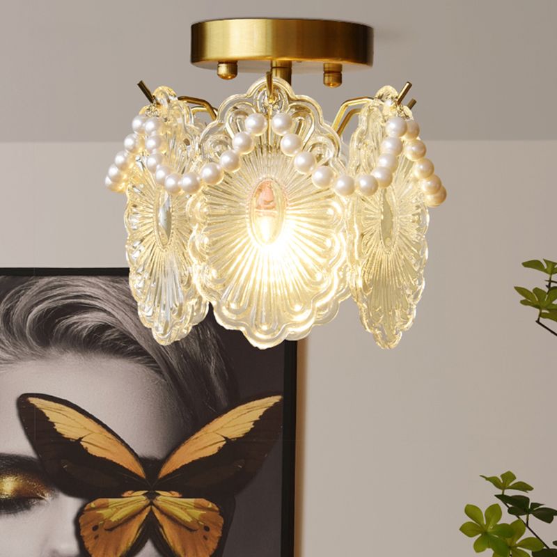 Modern Ceiling Light Creative Glass Flush Mount Ceiling Light Fixture for Bedroom