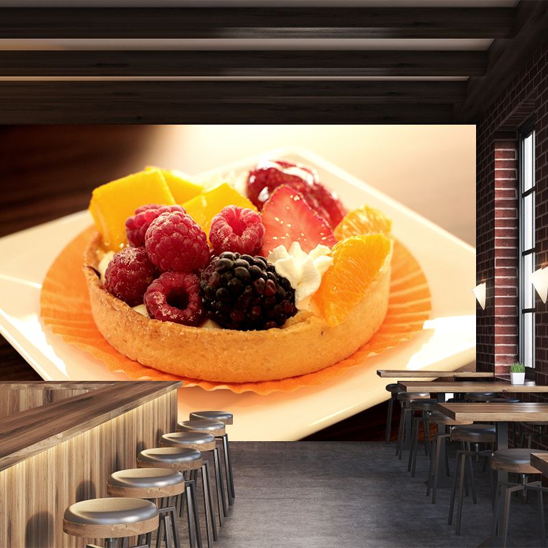 Soft Color Dessert Painting Mural Decal Modern Commercial Use Eco-friendly Wall Covering