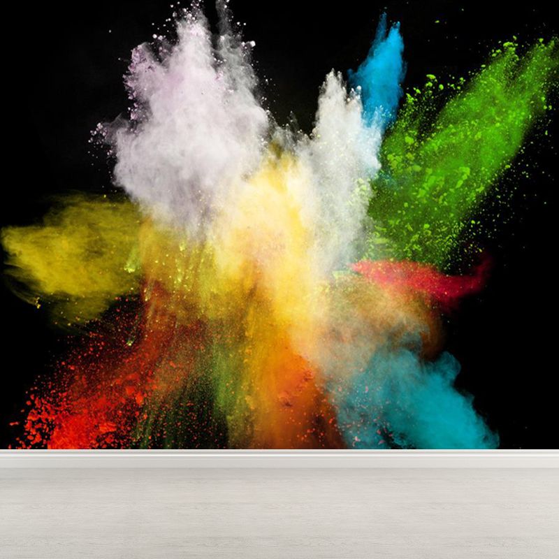 Whole Bursting Powder Wallpaper Mural Modern Beautiful Abstract Wall Decor in Multi-Color