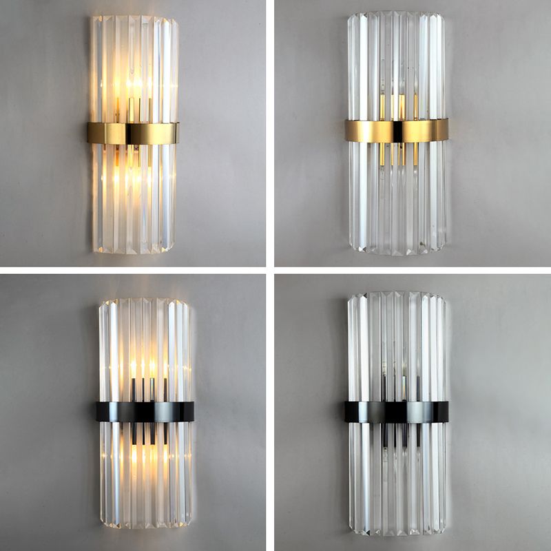Postmoderne Stilkristallwandlicht geometrische Form Wandleuchten für Schlafzimmer