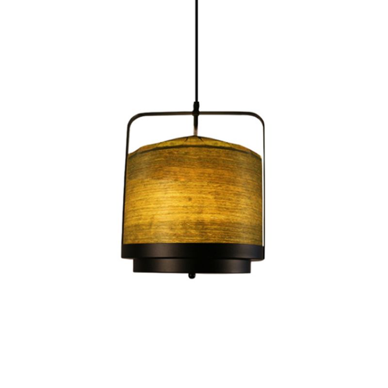 Lámpara colgante cilíndrica de tela moderna 1 Luz de luz colgante blanca/roja/roja/verde para comedor