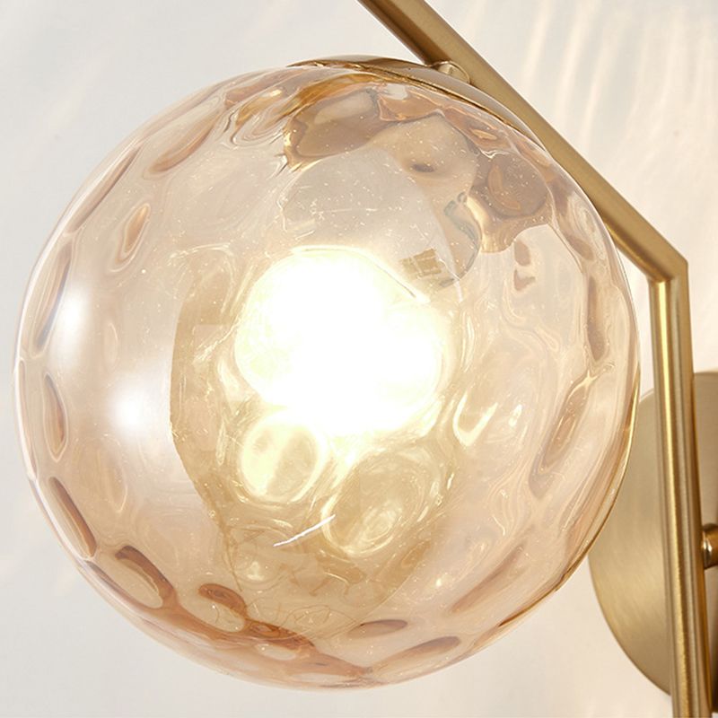 Modern Minimalist Style Spherical Wall Mount Light Fixture 1 Light Wall Lighting with Glass Shade