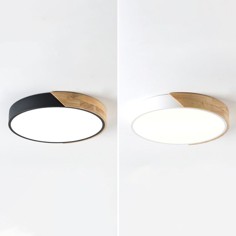Lámpara de techo LED con forma geométrica, hierro macarrón moderno, 1 luz, montaje empotrado para pasillo de dormitorio