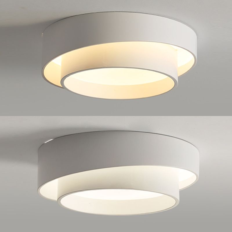 Moderne Stijl Ronde Flush Mount Licht Metaal 1 Licht Plafond Licht voor Slaapkamer
