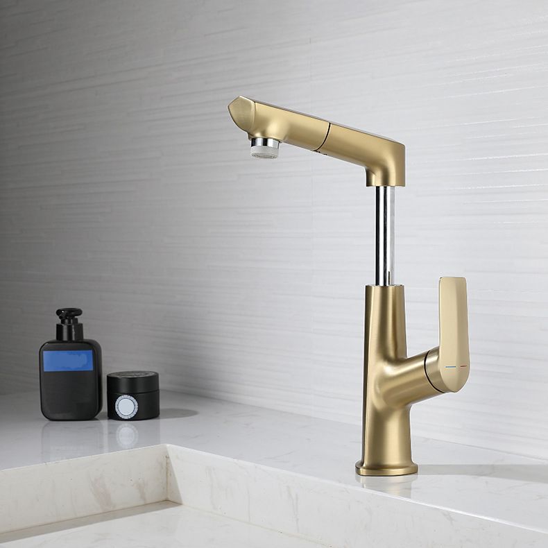 Centerset Lavatory Faucet Glam Style Faucet with Single Lever Handle