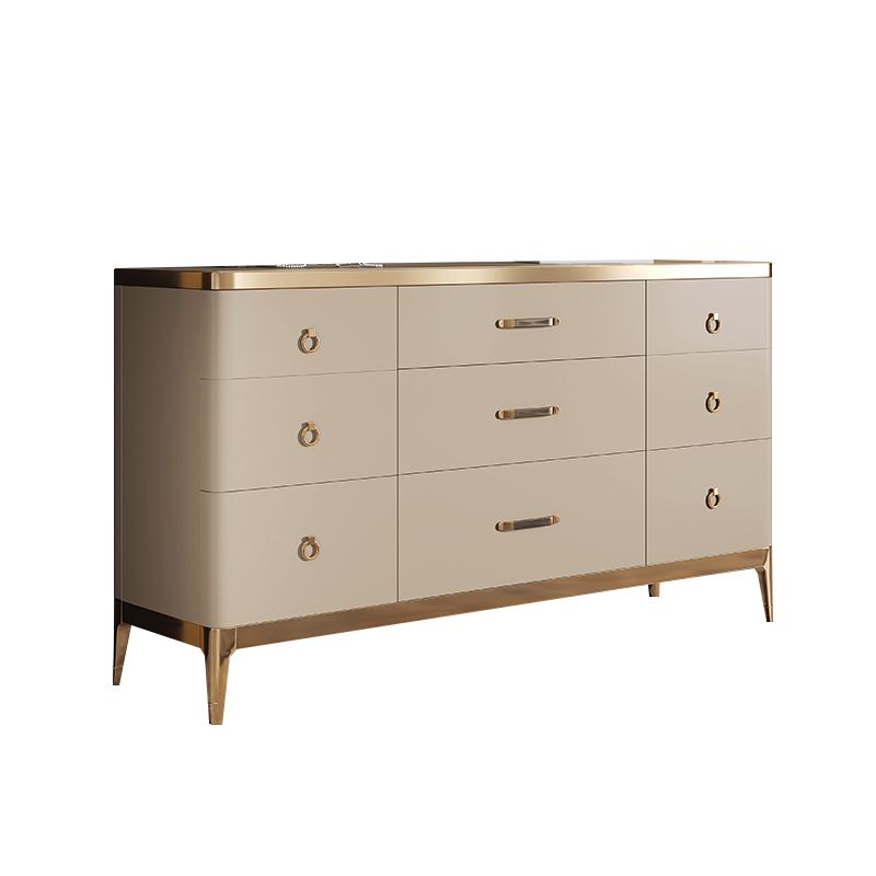 Glam Storage Chest Dresser Wooden Storage Chest with Drawers