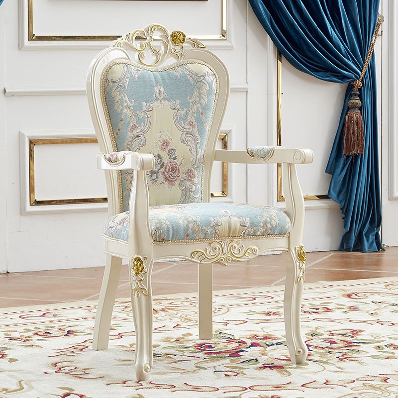 Indoor Dining Arm Chair Wood Frame Upholstered Dining Chair for Dining Room
