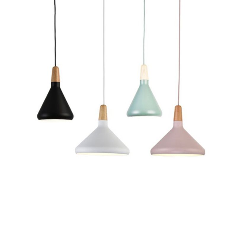 Moderne eenvoudige kegelhangende hanglamp aluminium hangende hanglampen voor restaurant