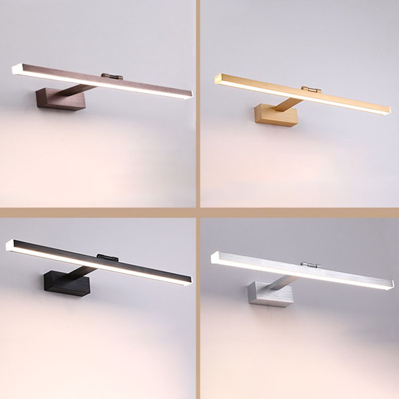 Luminaire mural allongé en acrylique Simplicité LED Ponderie d'éclairage pour salle de bain