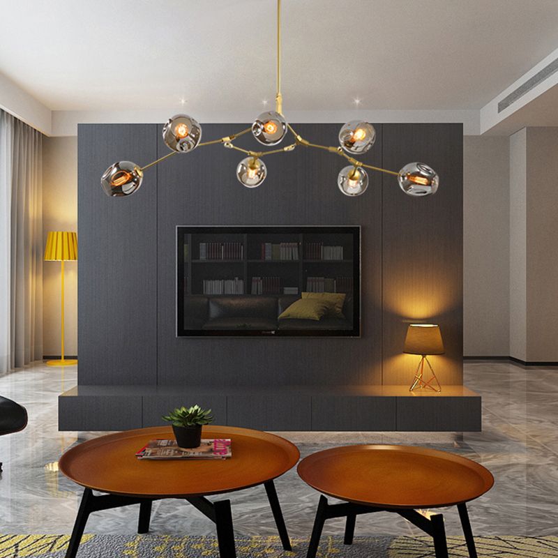 Molecola piena di lampada in vetro designer lampadario lampadario per soggiorno