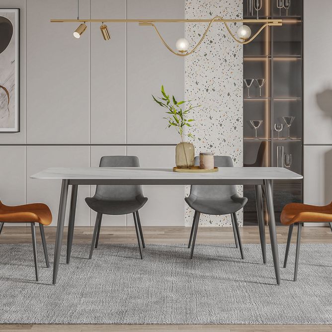 Modern Dining Room Dinner Kitchen Table 4 Legs Stone Dining Table