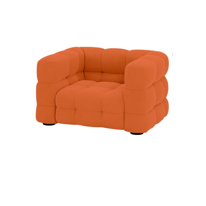 Contemporary 26.77" H Biscuit Back Tuxedo Arm Sofa for Living Room