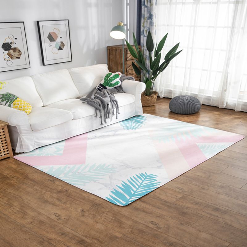 Minimalist Graphic Print Rug Polyester Carpet Non-Slip Backing Indoor Carpet for Home Decoration