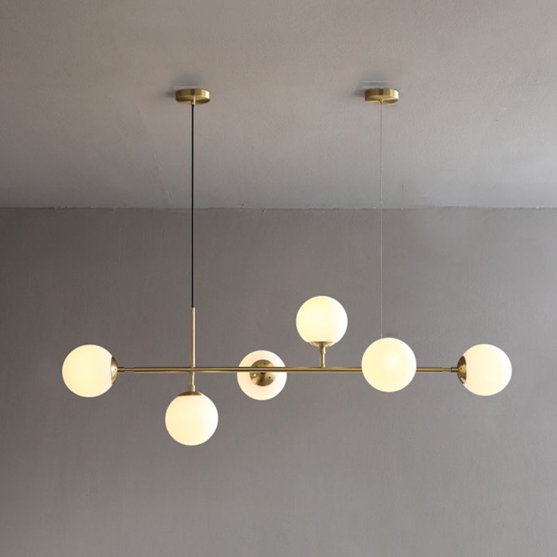 Modern Island Light Minimalist Glass Hanging Light for Dining Room