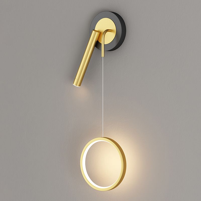 Modern Style Unique Shape Wall Sconce Metal 2 Light Wall Lighting for Bedroom