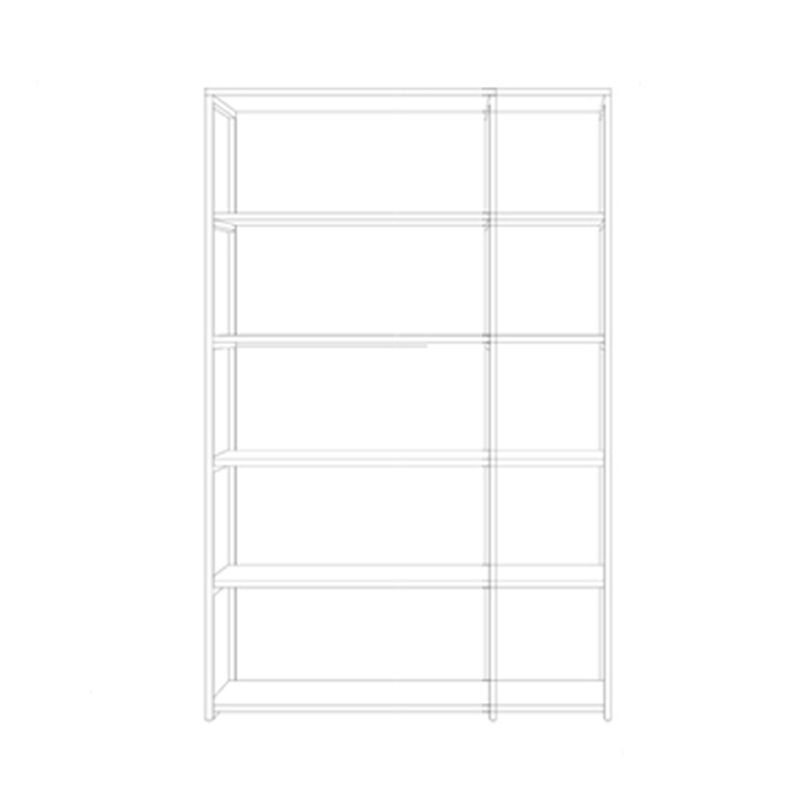 Open Back Bookshelf Contemporary Style Bookcase for Office Study Room