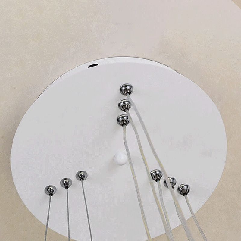 Luces de techo colgantes de cristal modernos Candelera colgante de niveles escalonados para el comedor