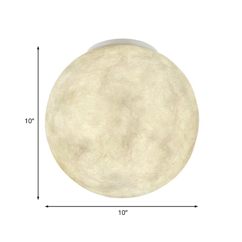 Lampe encastrée en verre, boule de lune, plafonnier moderne à 1 lumière blanche, luminaire pour balcon