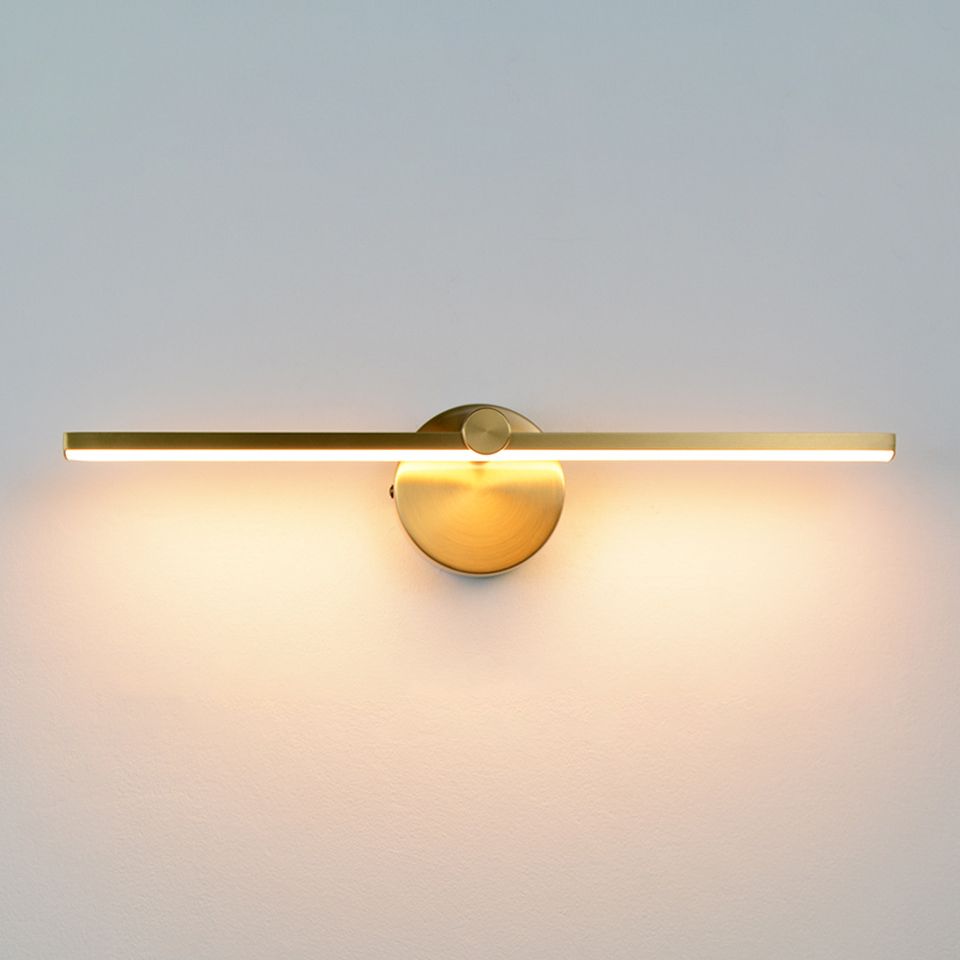 Linear Shape Vanity Lamp Modern Style Metal 1 Light Bath Light for Bathroom