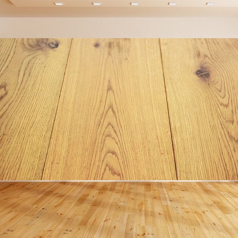 Simple Wood Grain Wall Mural for Sitting Room Removable Wall Decals, Personalized Size