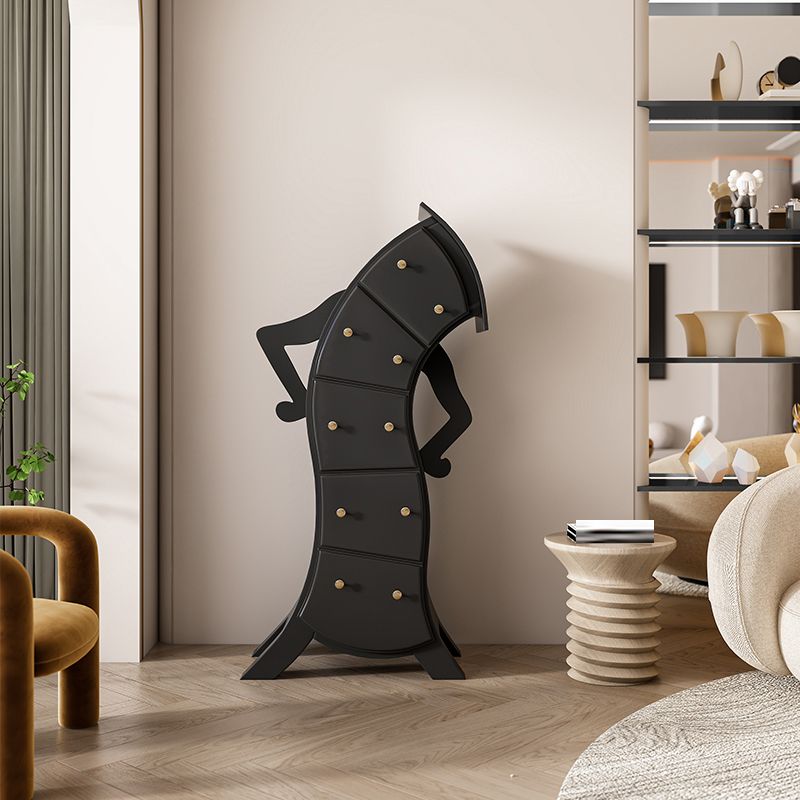 13.65-inch Width Storage Chest Contemporary Dresser with 5 Drawers