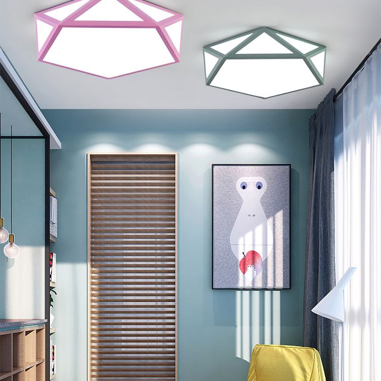 Diamond Flush Mount Ceiling Light Modernist Acrylic Ceiling Flush Mount for Living Room