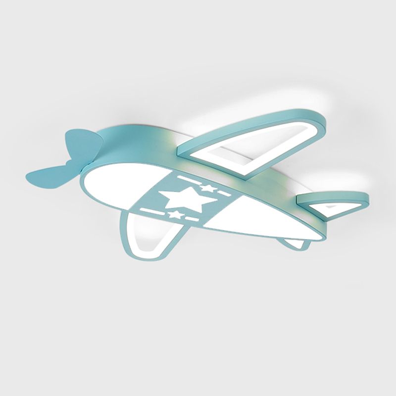Airplane Shape Ceiling Fixtures Kids Style Metal 5 Lights Ceiling Mounted Lights