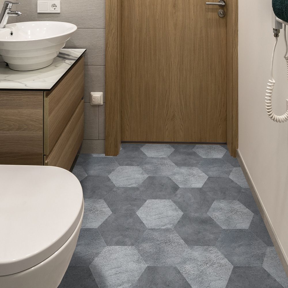 Peel and Stick Vinyl Flooring Dark Matte Vinyl Flooring with Stone Look