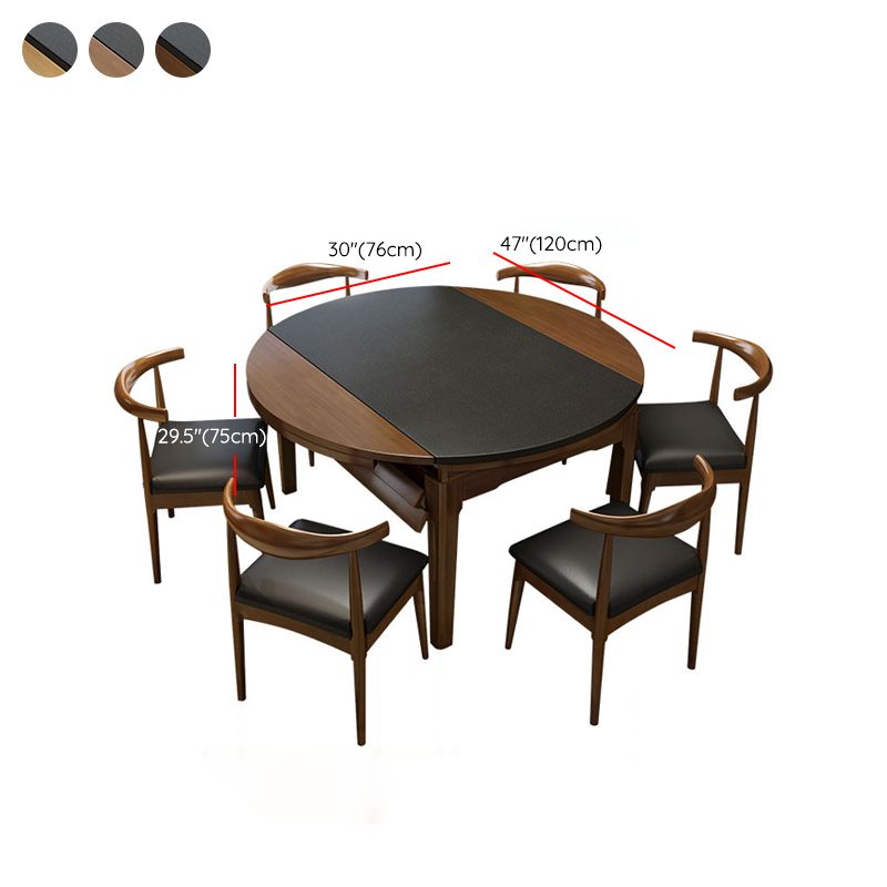 Kitchen Contemporary Dinner Table 4 Legs Extendable Dining Table