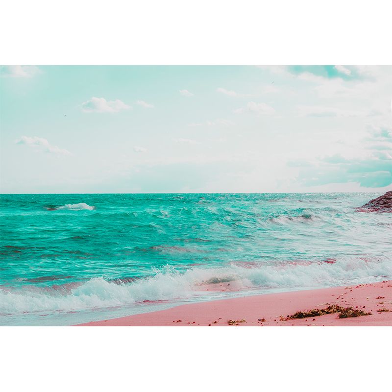 Sand of Beach View Mural Customized Modern Wall Covering for Sleeping Room