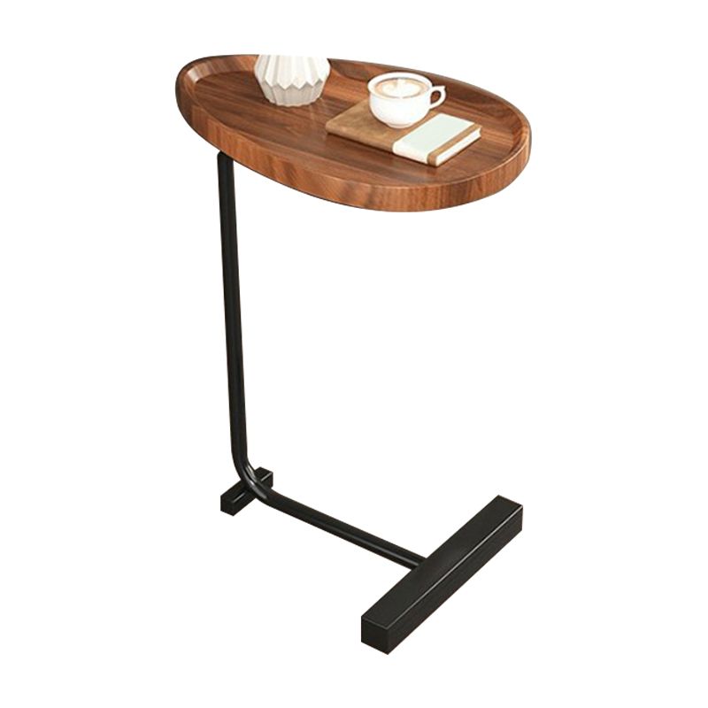23.6inch Tall Modern C Corner Table Wood Side End Table for Living Room