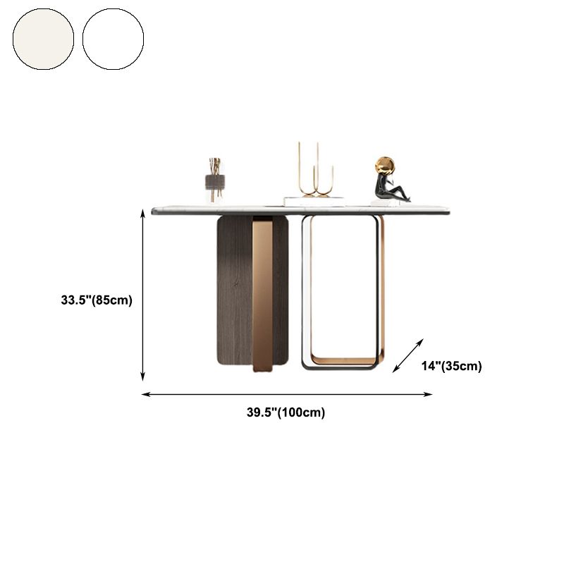 33.5" H Console Table Rectangle Slate Contemporary End Table