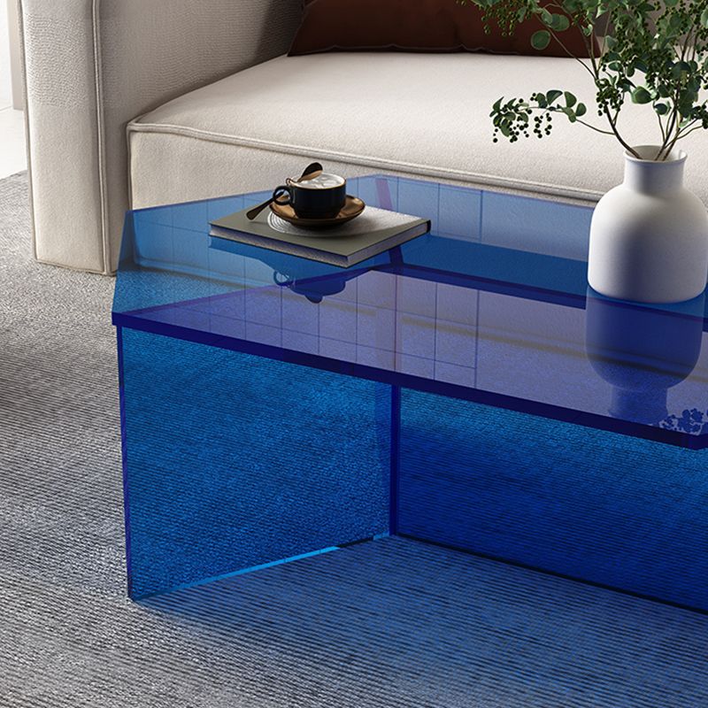Acrylic Clear Coffee Table Modern Cocktail Table for Living Room