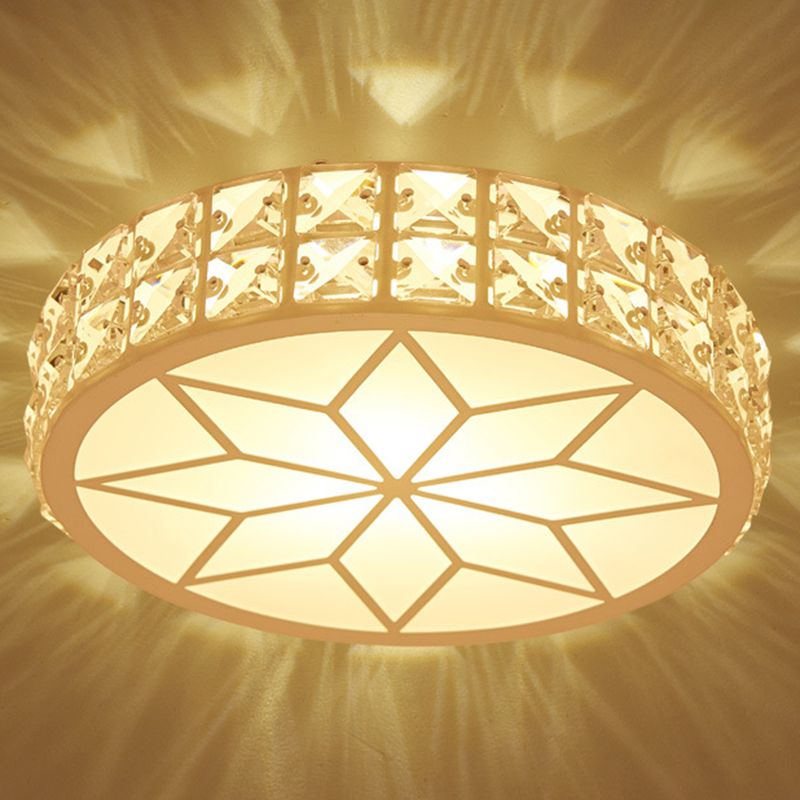 Geometric Ceiling Lamp Modern Iron 1 Light Flush Mount with Hole 2-3.5'' Dia for Aisle
