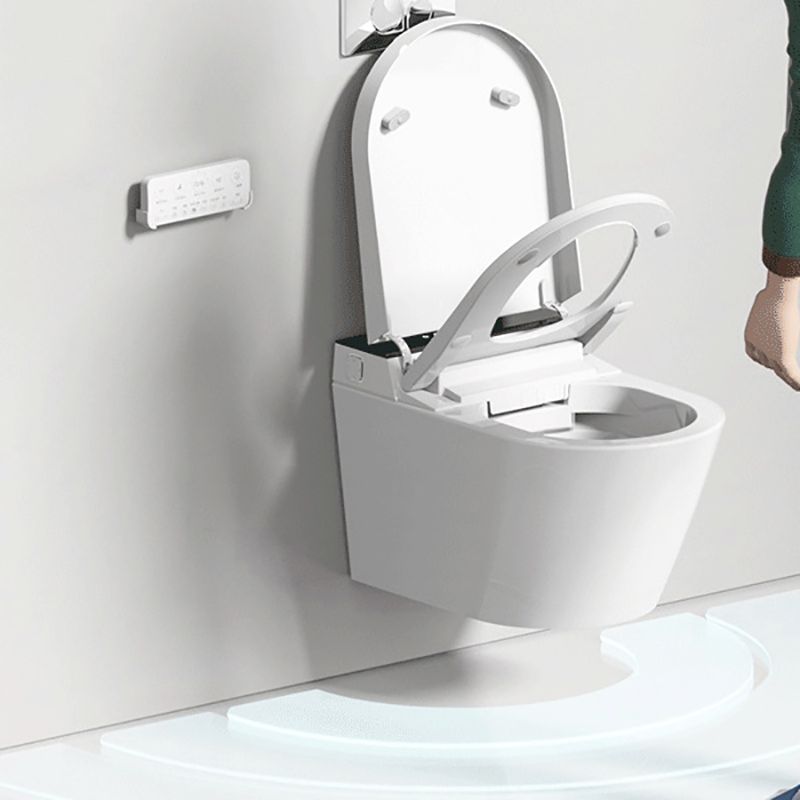 Modern Wall Hung Toilet Bowl Polished Finish Toilet with Heated Seat