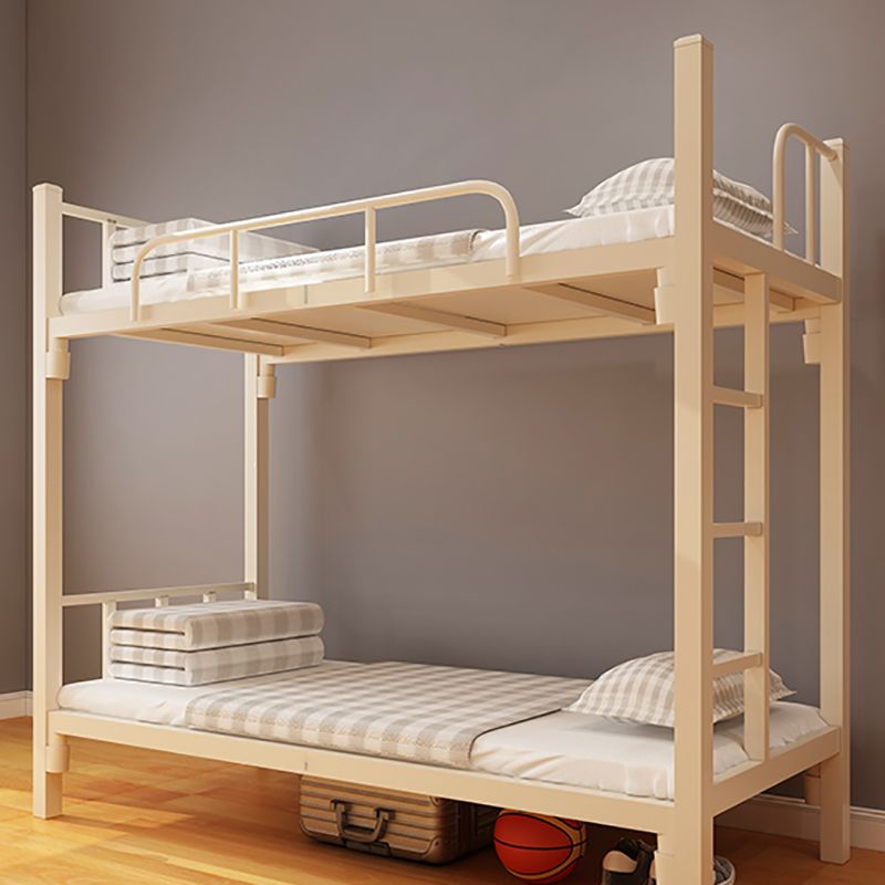 Contemporary Bunk Bed Iron Solid Color Bed With Headboard and Footboard