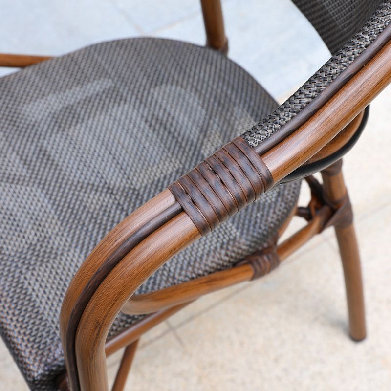 Tropical Patio Dining Side Chair Set of 2/4/6/8 Faux Rattan Dining Side Chair