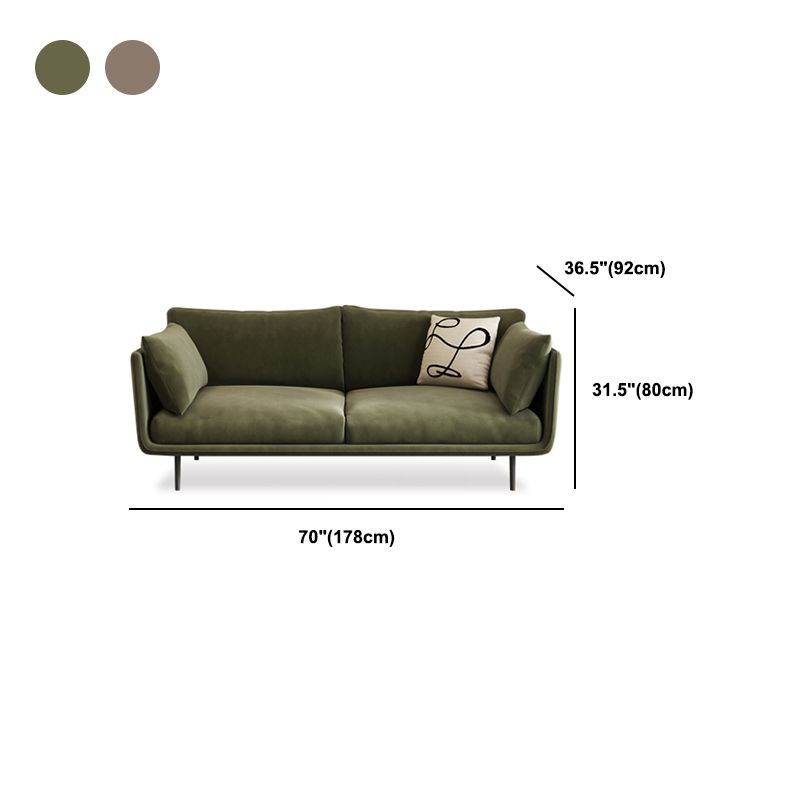 Contemporary Sofa CouchStandard Square Arm Settee Bench with Pillows