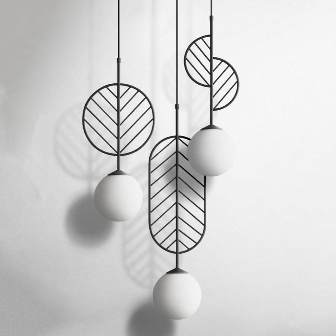 Multicolored Leaf Pendant Lighting Macaron 1 Head White Glass Suspension Light for Cafe