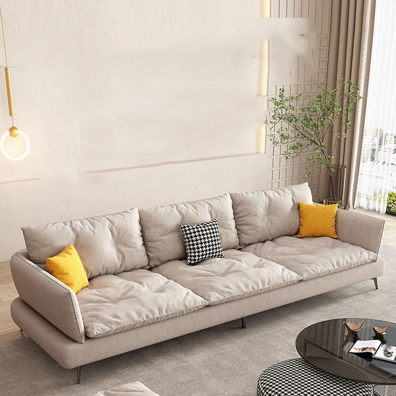 Scandinavian Living Room sofa Flared Arm Cushions Fabric Seating