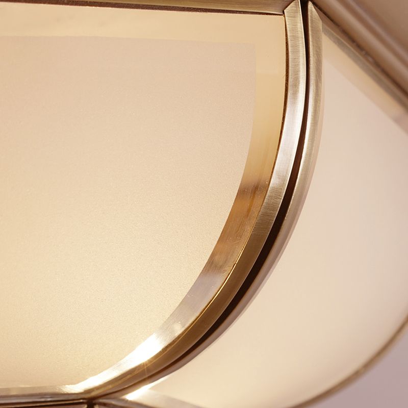 Messing Gourd-Like Ceiling Flush Light Traditionelle 4-Glühlampe-Schlafzimmer Flush Mount Beleuchtung Befestigung