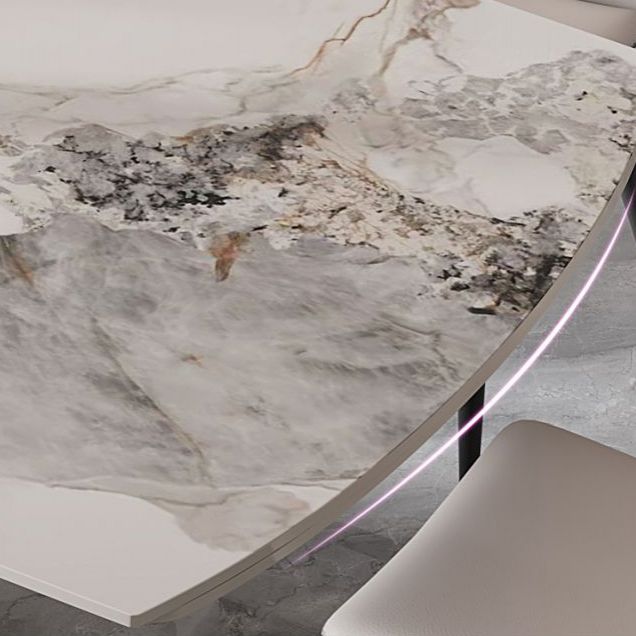 Rectangle Sintered Stone Dining Table Set 1/4/5/7 Pieces Dining Set for Kitchen