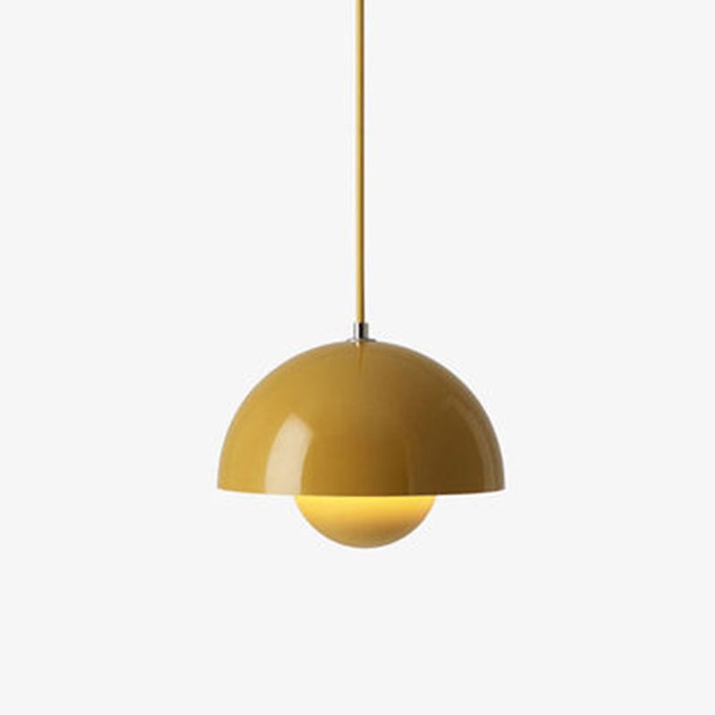 1 Light Iron Pendant Light Nordic Modern Style Macaron Hanging Light for Indoor