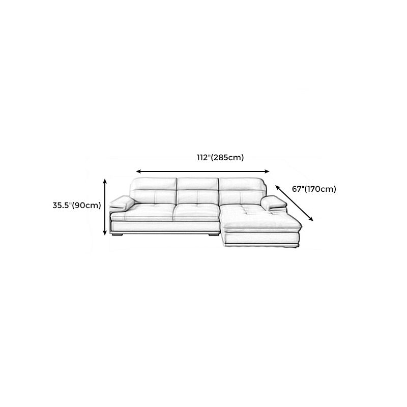 Contemporary Pillowed Back Cushions Sofa/Sectional with Pillow Top Arm