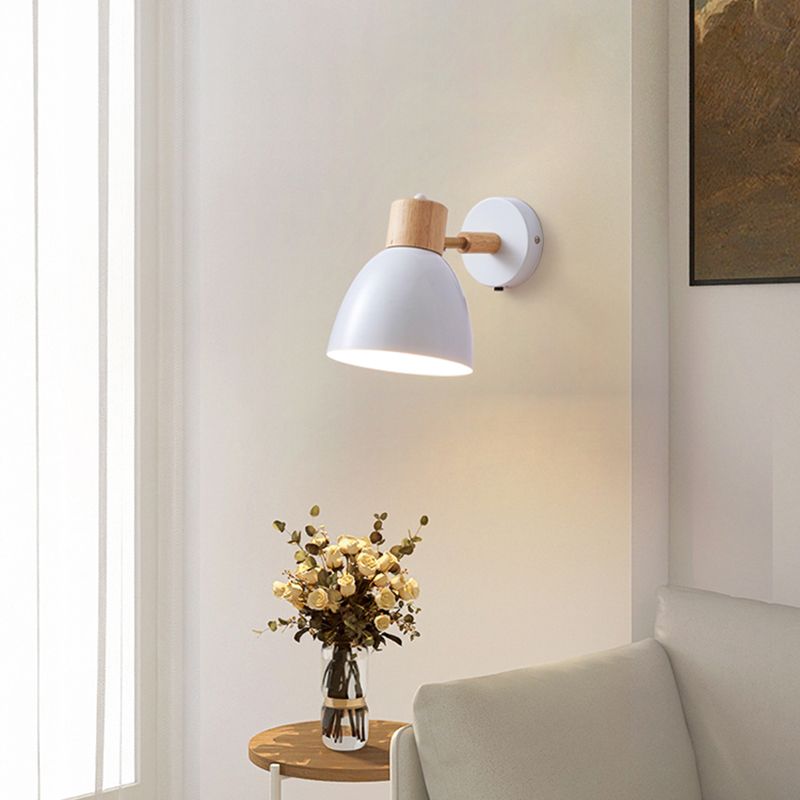 Modern Metal Wall Sconce Lighting White Wall Mounted Lights for Bedroom