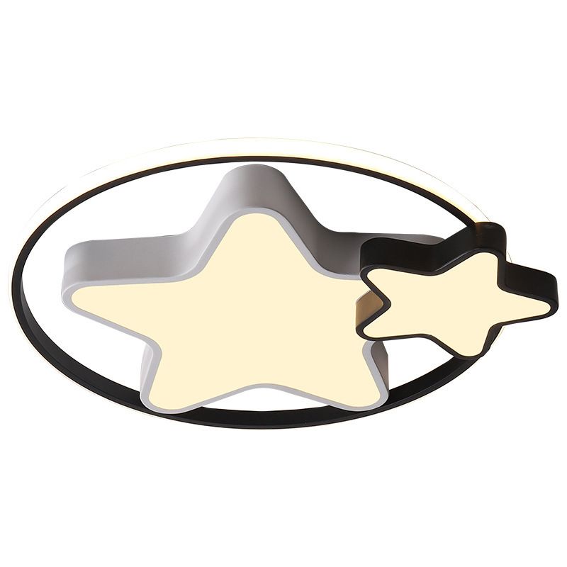 Dubbele Pentagram Acryl LED Plafond Licht Kinderen Kamer Creatief Flush-mount Verlichting